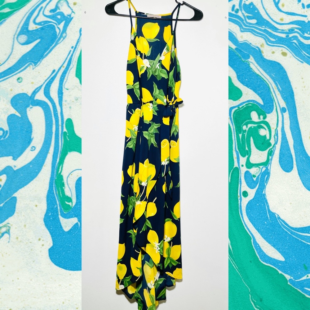 Lemon Racerback wrap style dress